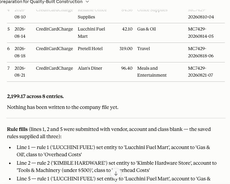 Company rules fill the proposed coding